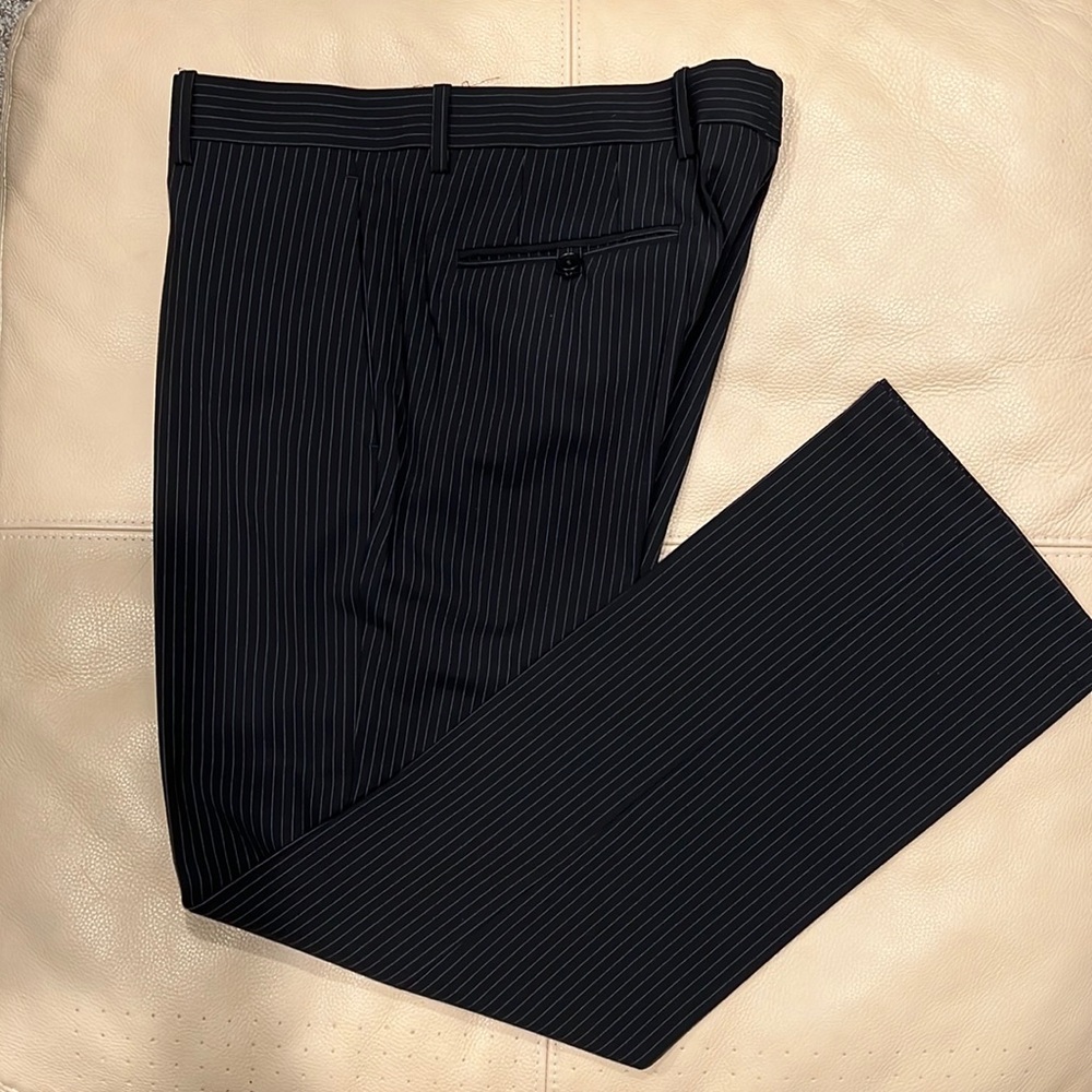 Black with strip dress pants